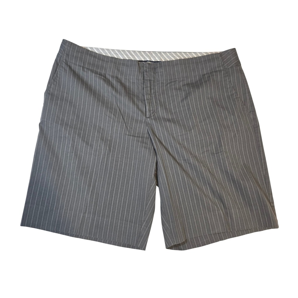 Gap Womens Pinstripe Bermuda Shorts Cotton Stretch Office Business Casual 16